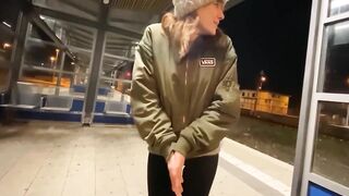 Dared Her To Get Raw At A Bus Stop