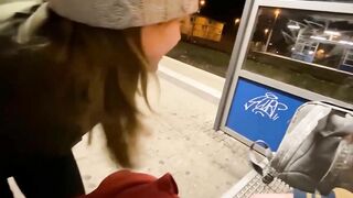 Dared Her To Get Raw At A Bus Stop